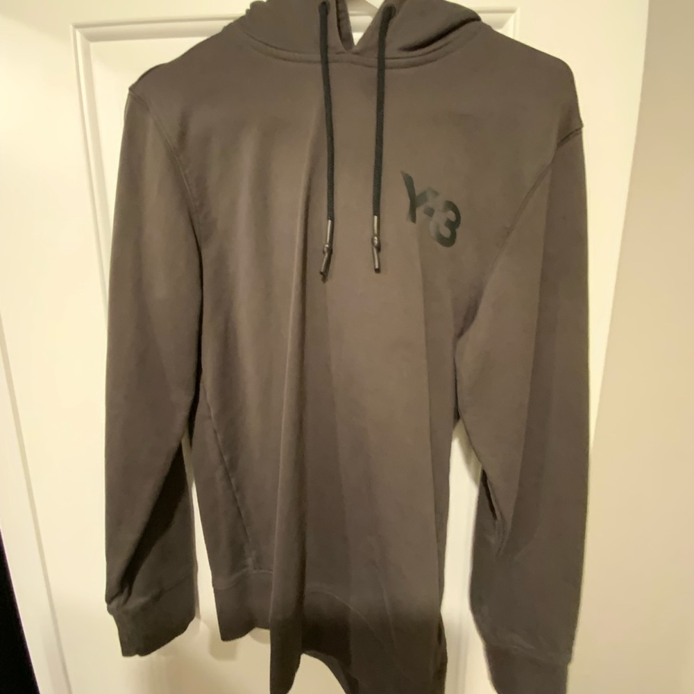 Adidas Mens Y3 hoodie in dark green/brown size small